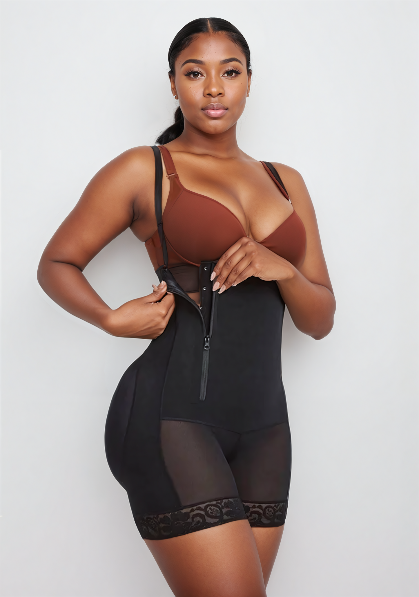 Booty Lifting BodySuit with Side Zipper