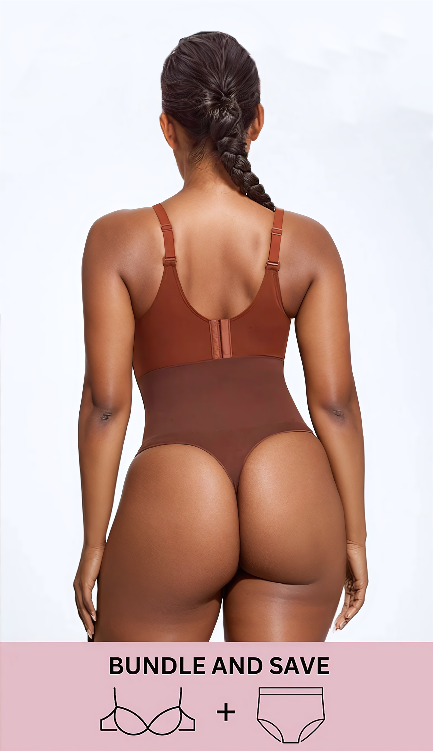 Back Smoothing Push Up Bra & Thong Shaper Bundle